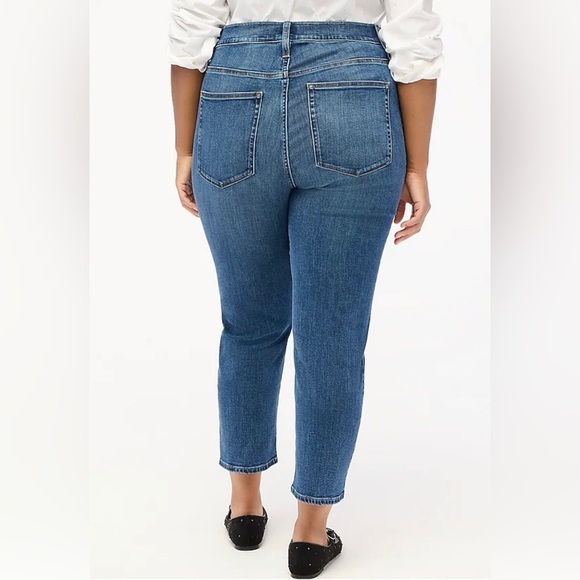 J. Crew Women’s 34P Petite Rhinestone Essential Straight Signature Stretch Jeans - Picture 3 of 15